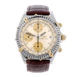 BREITLING - a gentleman's Chronomat Blackbird chronograph wrist watch. Stainless steel case with