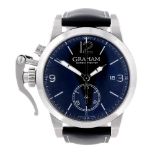 GRAHAM - a gentleman's Chronofighter chronograph wrist watch. Stainless steel case. Reference AN-