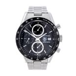 TAG HEUER - a gentleman's Carrera chronograph bracelet watch. Stainless steel case with tachymeter