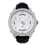 JACOB & CO. - a gentleman's Five Time Zone wrist watch. Stainless steel case with factory diamond