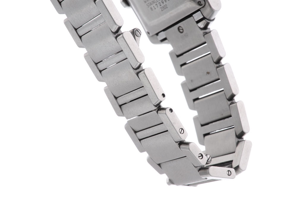 CARTIER - a Tank Francaise bracelet watch. Stainless steel case with engraved case back. Reference - Image 4 of 4