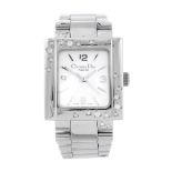 DIOR - a lady's Riva bracelet watch. Factory diamond set stainless steel case. Reference D98-1014,