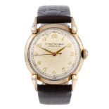 GIRARD-PERREGAUX - a gentleman's wrist watch. Gold plated case with stainless steel case back.