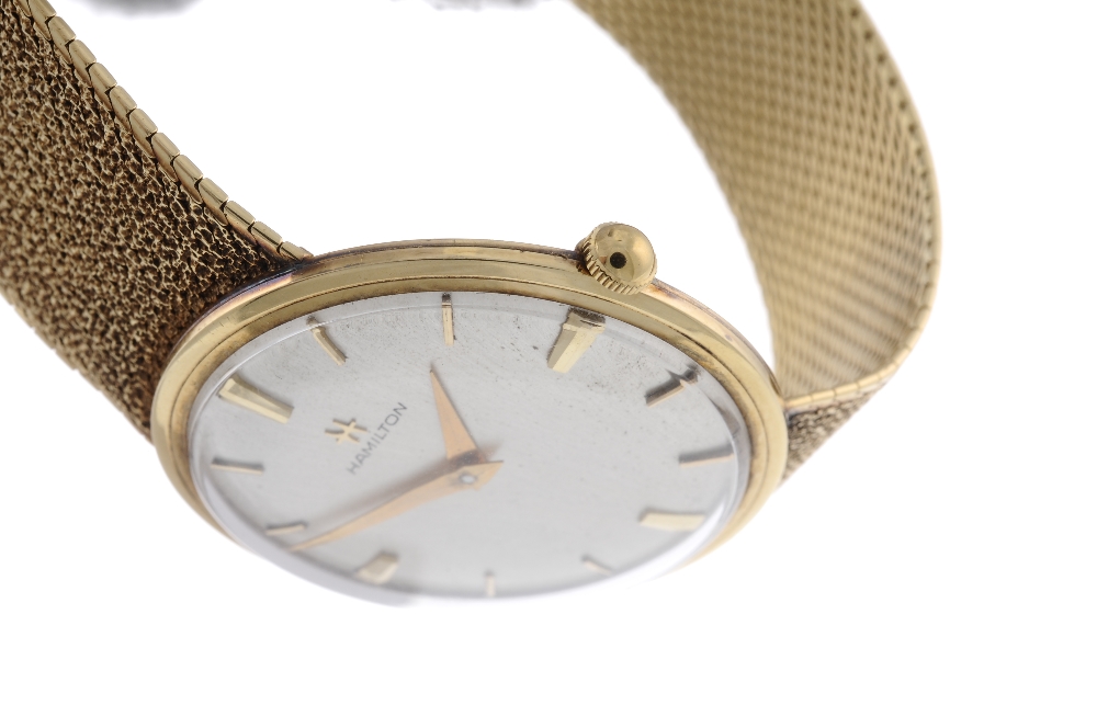 HAMILTON - a gentleman's bracelet watch. 18ct yellow gold case, hallmarked London 1962. Signed - Image 3 of 4