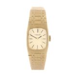 IWC - a lady's bracelet watch. 18ct yellow gold case, import hallmarked London 1970. Numbered