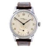 ZENITH - a gentleman's Sporto wrist watch. Nickel plated case with stainless steel case back.