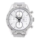 TAG HEUER - a gentleman's Carrera chronograph bracelet watch. Stainless steel case with tachymeter