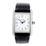 CARTIER - a Must De Cartier Tank wrist watch. Silver case. Reference 2414, serial 014252PL. Signed