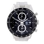 TAG HEUER - a gentleman's Carrera chronograph bracelet watch. Stainless steel case with tachymeter