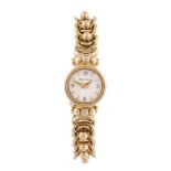 JAEGER-LECOULTRE - a lady's bracelet watch. Yellow metal case, stamped 18k, 0.750. Numbered A