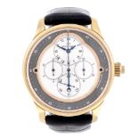 JAQUET DROZ - a gentleman's Chrono Monopoussoir chronograph wrist watch. 18ct yellow gold case.