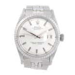 ROLEX - a gentleman's Oyster Perpetual Datejust bracelet watch. Circa 1971. Stainless steel case