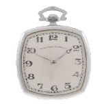 An open face pocket watch Patek Philippe retailed by Bailey Banks & Biddle Co. White metal case