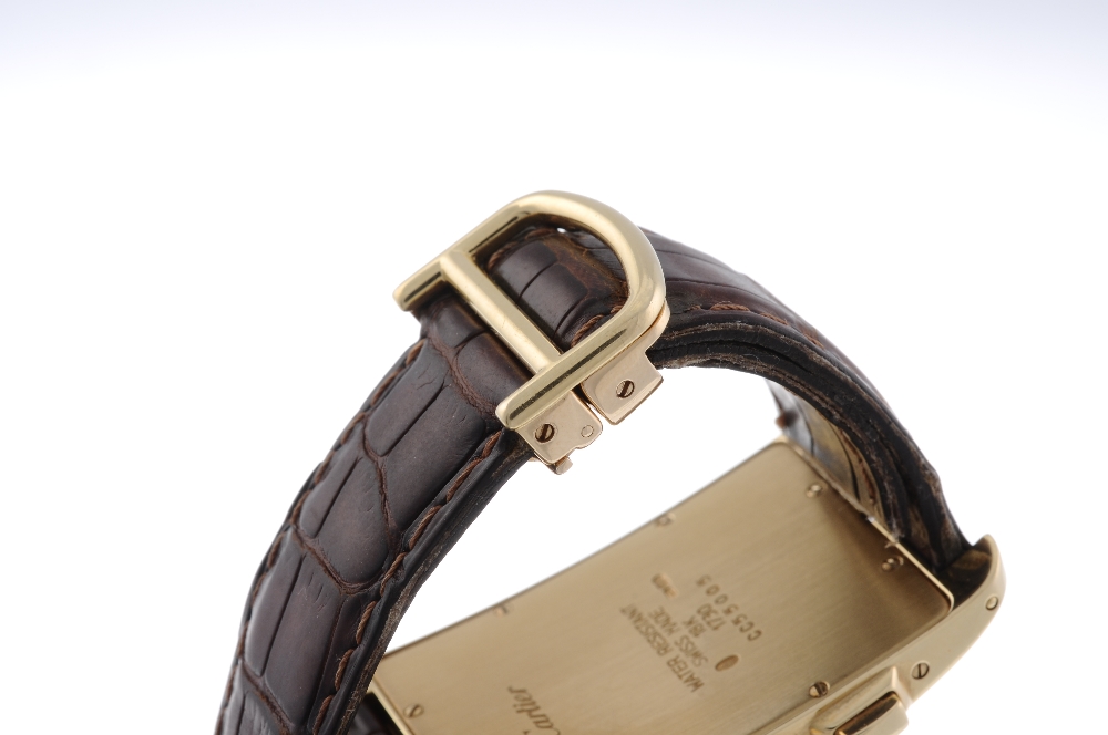 CARTIER - a Tank Americaine chronograph wrist watch. 18ct yellow gold case. Reference 1730, serial - Image 4 of 4