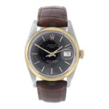 ROLEX - a gentleman's Oyster Perpetual Date wrist watch. Circa 1960. Stainless steel case with