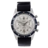 AVIA - a gentleman's Marino chronograph wrist watch. Stainless steel case with calibrated bezel.