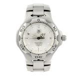 TAG HEUER - a gentleman's Kirium bracelet watch. Stainless steel case with calibrated bezel.