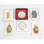 A Mazawattee tea printed tinplate box and cover, containing an 1879 American dollar, a small