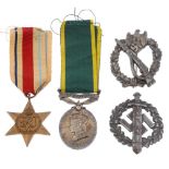 A family collection of medals comprising, Efficiency medal, George VI, named to '556654. Spr. C.