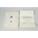 A Victorian Royal Wedding Order of Service. For the Marriage of Princess Helena (third daughter of