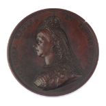 Victoria, Golden Jubilee 1887, large bronze medal, official issue, by J Boehm, 77mm (E 1733). Very