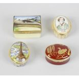 Eight Halcyon Days enamelled collectors boxes and covers, to include examples for 'The 200th