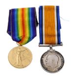 Great War pair, British War Medal 1914-20, Victory Medal, named to '2 Lieut. F. Hill'. (2).