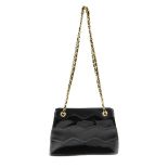 STEFANO SERAPIAN - three handbags. To include one black and one navy blue, quilted square handbags