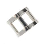 GEORG JENSEN - a silver Aria ring. Designed as two parallel bands with adjoining bars and