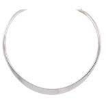 GEORG JENSEN - a silver necklace collar, designed by Andreas Mikkelsen. The torque-style collar,