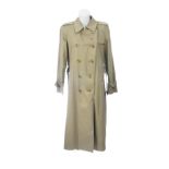 BURBERRY - a women's classic full length trench coat. Designed with a notched lapel collar, buttoned