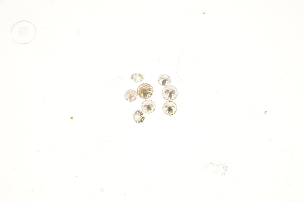 A selection of circular-shape diamonds. Total weight 0.68ct, approximate size range 0.12 to 0. - Image 2 of 2