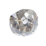 An old-cut diamond, weighing 1.12ct. Estimated tinted brown colour, P1-P2 clarity. Diamonds fairly
