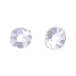 Two old-cut diamonds, weighing 0.24 and 0.21ct. Estimated J-K colour, SI2-P1 clarity. Diamonds