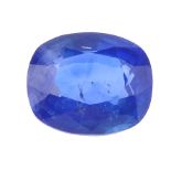 An oval-shape sapphire, weighing 1.52cts. Sapphire weighing 1.52cts, medium blue, fairly well