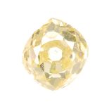 An old-cut diamond, weighing 0.60cts. Estimated Tinted yellow colour, P1 clarity. Diamond has an