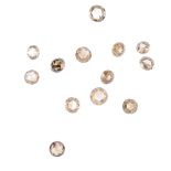 A selection of mostly rose-cut diamonds. To include one old-cut diamond, weighing 0.16ct, together