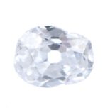 An old-cut diamond, weighing 0.61ct. Estimated H-I colour, P2 clarity. Overall condition is fair,