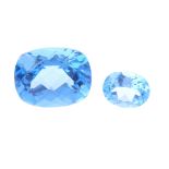 A selection of gemstones. To include a rectangular-shape topaz, weighing 15.02cts, together with