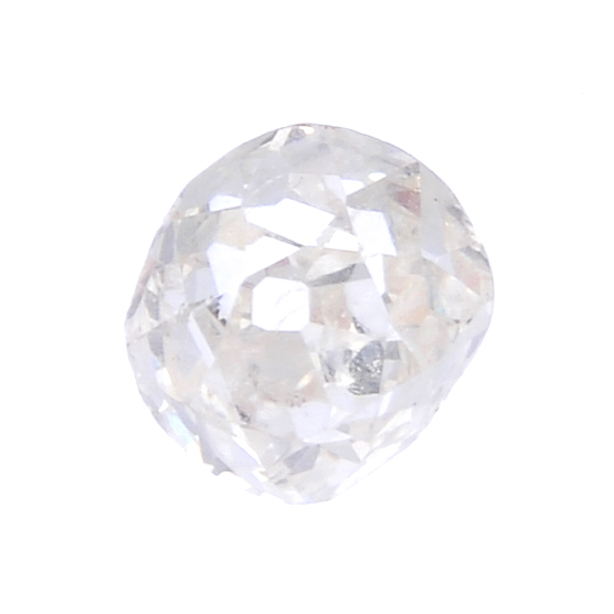 An old-cut diamond, weighing 0.49ct. Estimated J-K colour, P1 clarity. Diamond is fairly bright