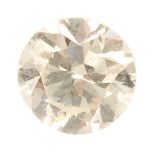 A brilliant-cut diamond, weighing 0.32ct. Estimated I-J colour, P1 clarity. Diamonds fairly bright.