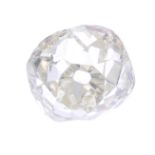 An old-cut diamond, weighing 0.62ct. Estimated J-K colour, P1 clarity Diamond is fairly bight