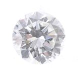 A brilliant-cut diamond, weighing 0.42ct. Estimated J-K colour, VS clarity. Diamond is fairly bright