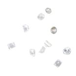 A selection of vari-shape diamonds. To include old-cuts and rectangular-shapes. Total weight 4.