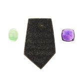 A selection of gemstones. Some gemstones possibly paste, composite, treated or synthetic. Some