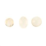A selection of vari-shape moonstones. To include oval and circular cabochons. Total weight 266cts,