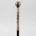 A Chinese cloisonne-handled parasol or umbrella. Retailed by S. Fox & Co. Ltd., the cylindrical