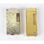 A Dunhill Rollagas lighter, within gilt metal engine turned decorated case, in original box,