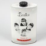 A 'Margo of Mayfair' with the Beatles novelty powder tin and contents, printed with photographic