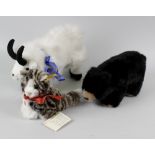 A large selection of soft toys. To include: a Steiff kitten and other assorted makers including